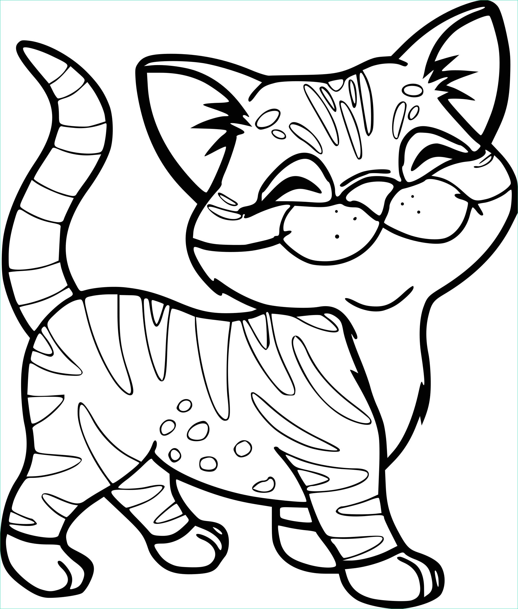 coloriage de chaton trop mignon a imprimer gratuitement dessin de chat trop mignon et facile fantastique construction image