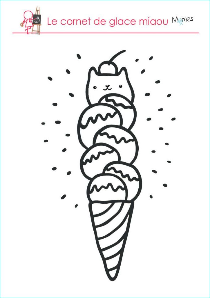 glaces dessin bestof collection coloriage le cornet de glace momes