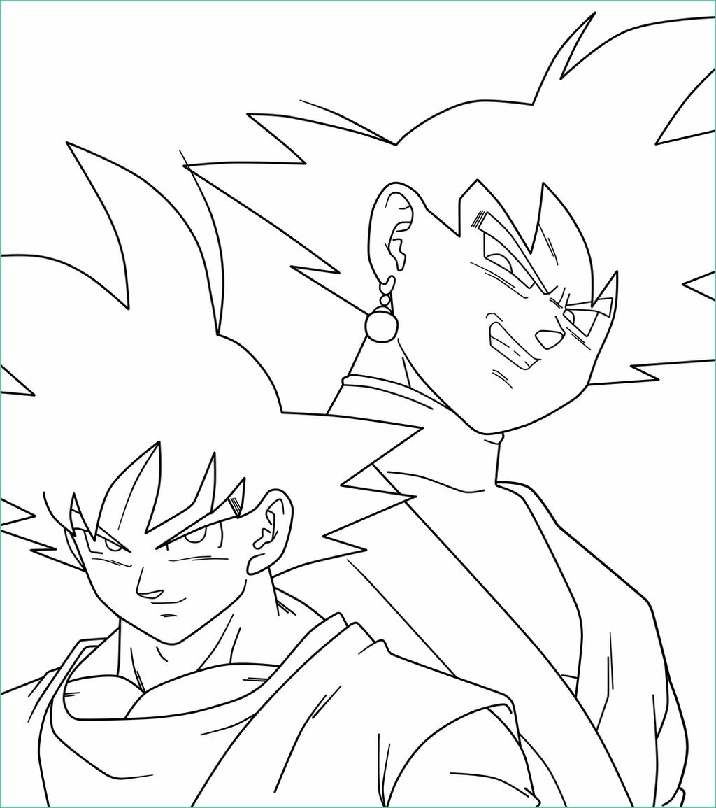 Goku y Black Lineart