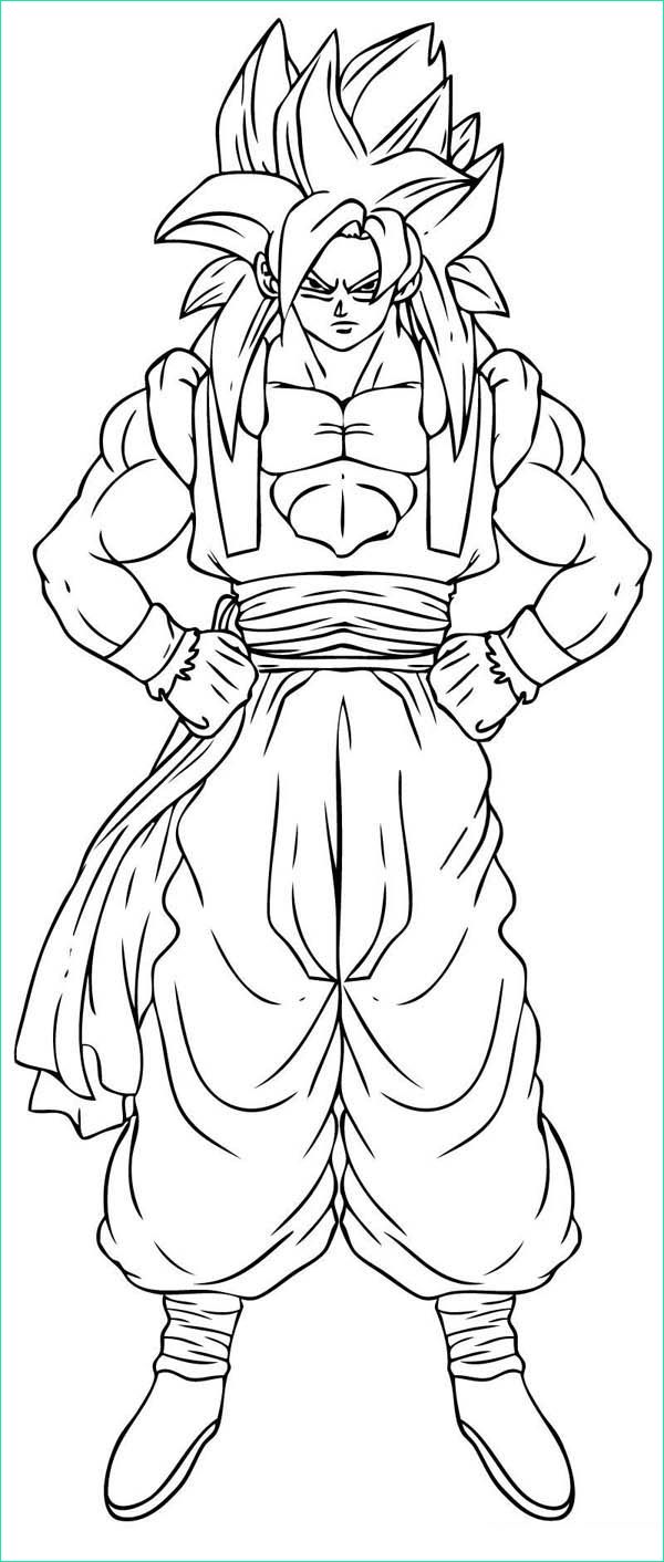goku super saiyan 4 form in dragon ball z coloring page