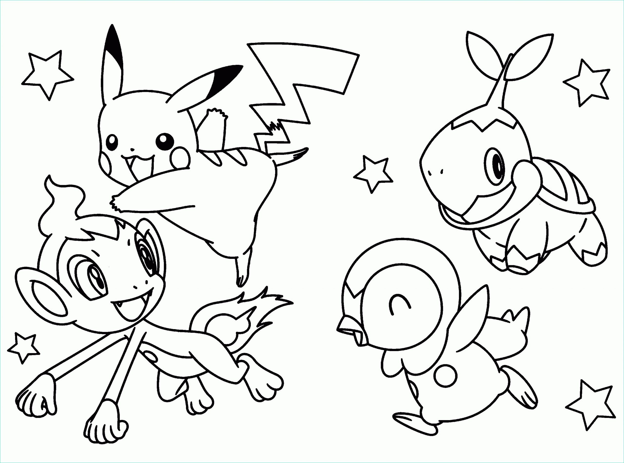 coloriage a imprimer pokemon pikachu