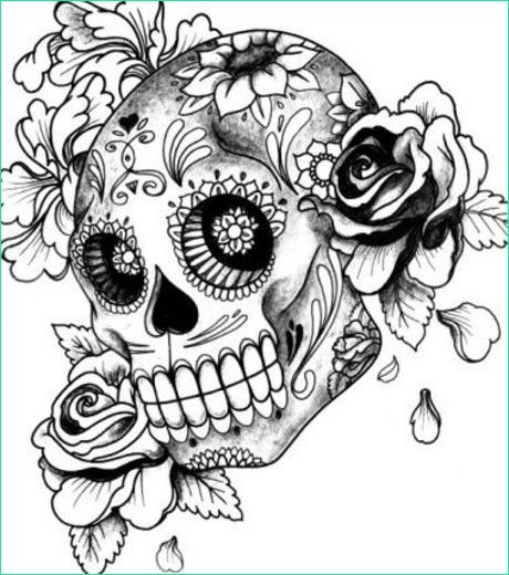 tete de mort a colorier nouveau image coloriage tete de mort mexicaine fille dessin gratuit a