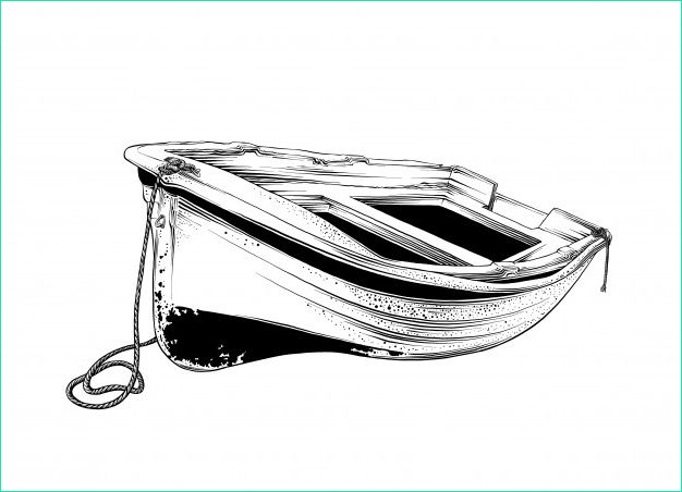 dessin bateau bois couleur noire isole graphique dessin main