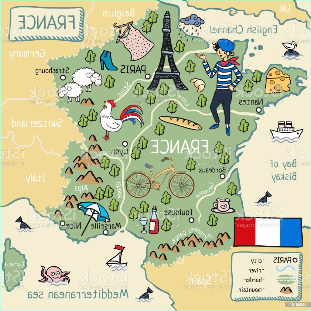 cartoon map of france gm