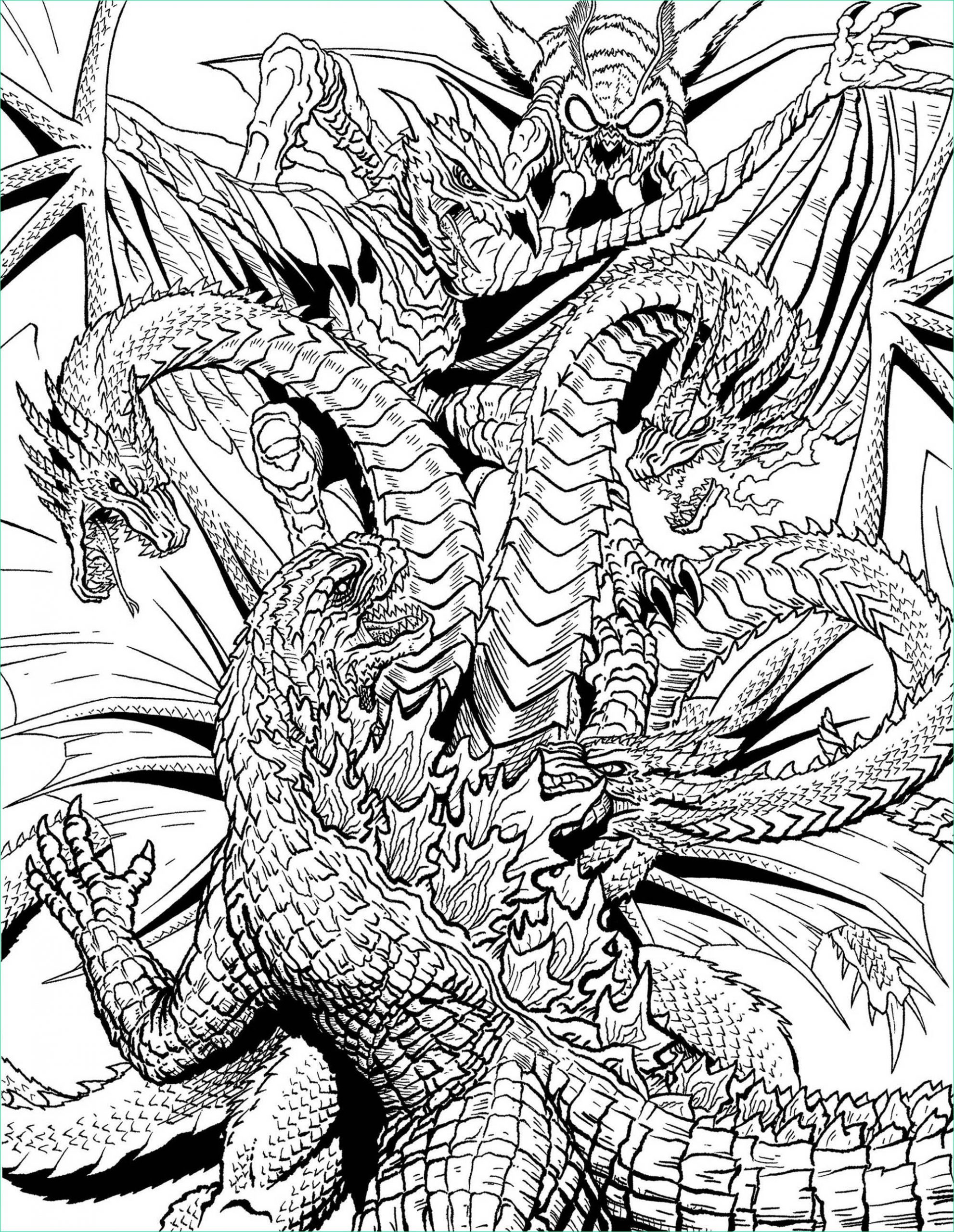 image=mythes et legendes coloriage dragon vs monstres Frank Parr 2 1