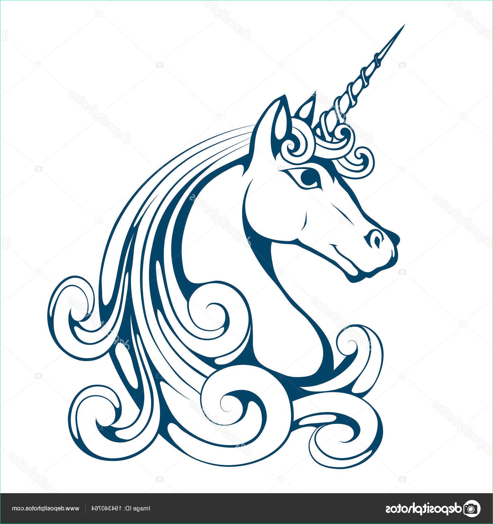 stock illustration unicorn cartoon unicorn head magic
