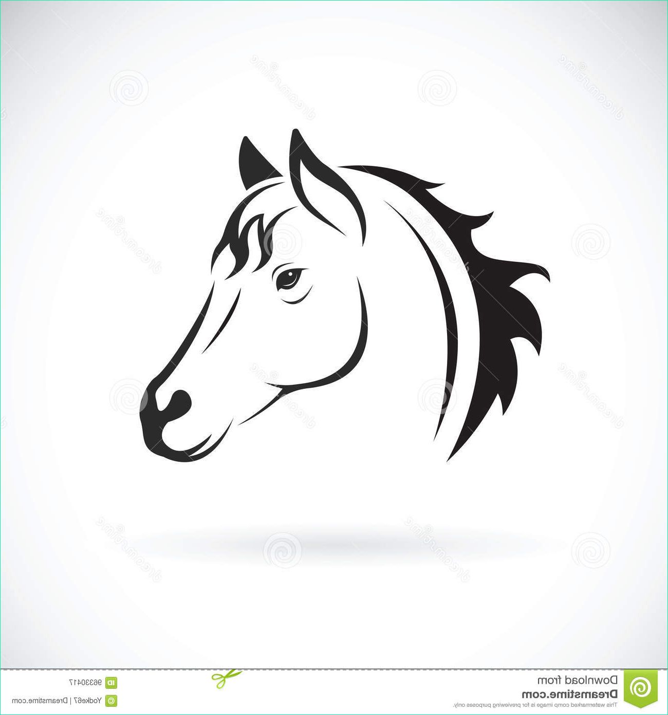 illustration stock vecteur d une tête de cheval sur le fond blanc image
