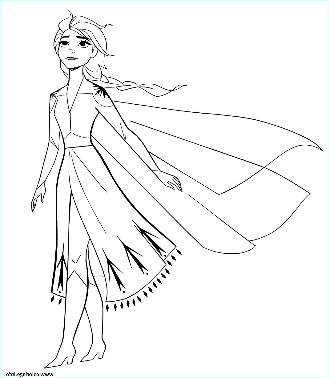 elsa from new frozen 2 to color coloriage dessin