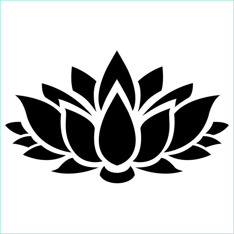 5809 fleur de lotus 2 sticker autocollant