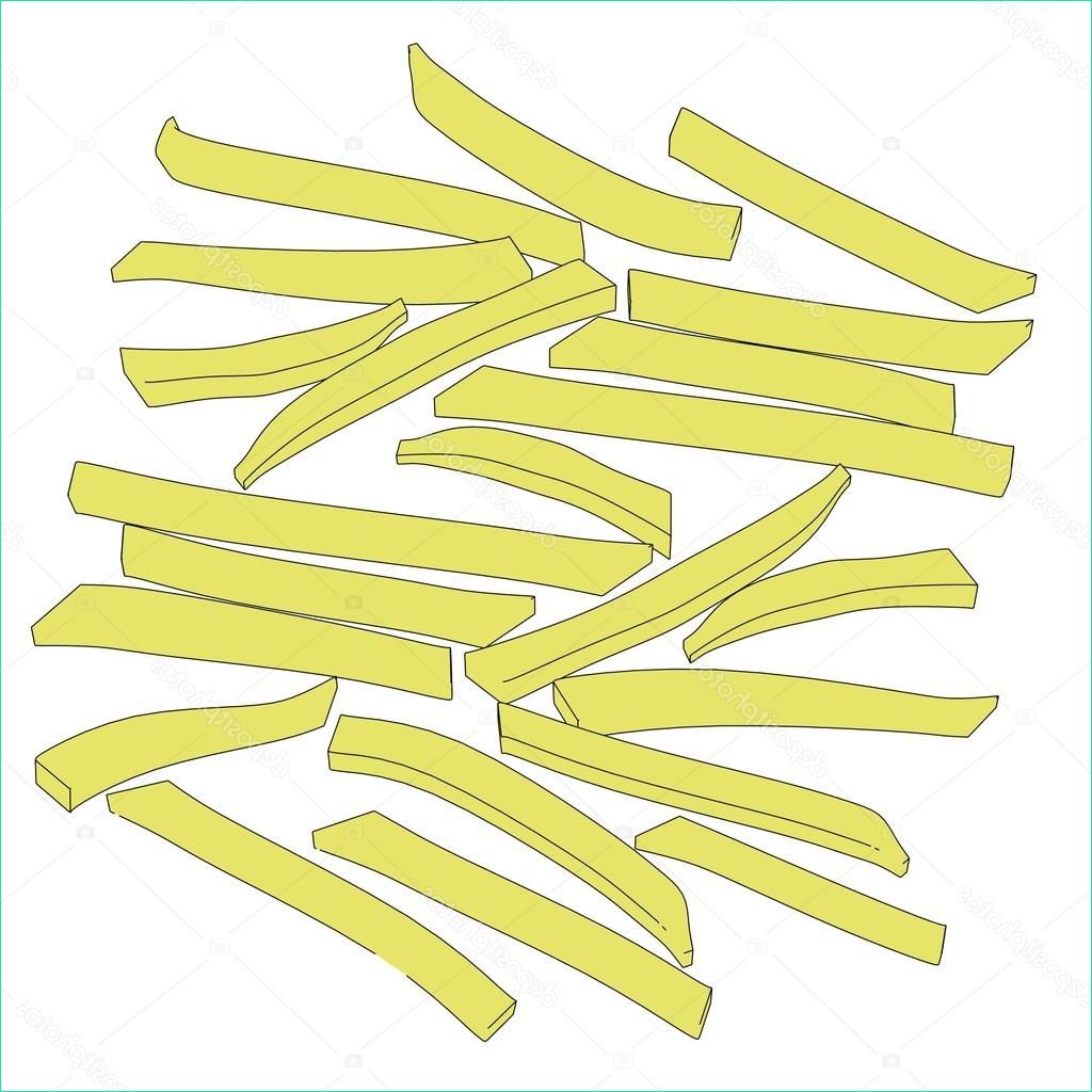 stock photo cartoon image of pomes frites