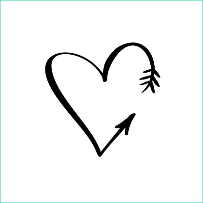signe de coeur noir icône sur le fond blanc symbole romantique dillustration de gm