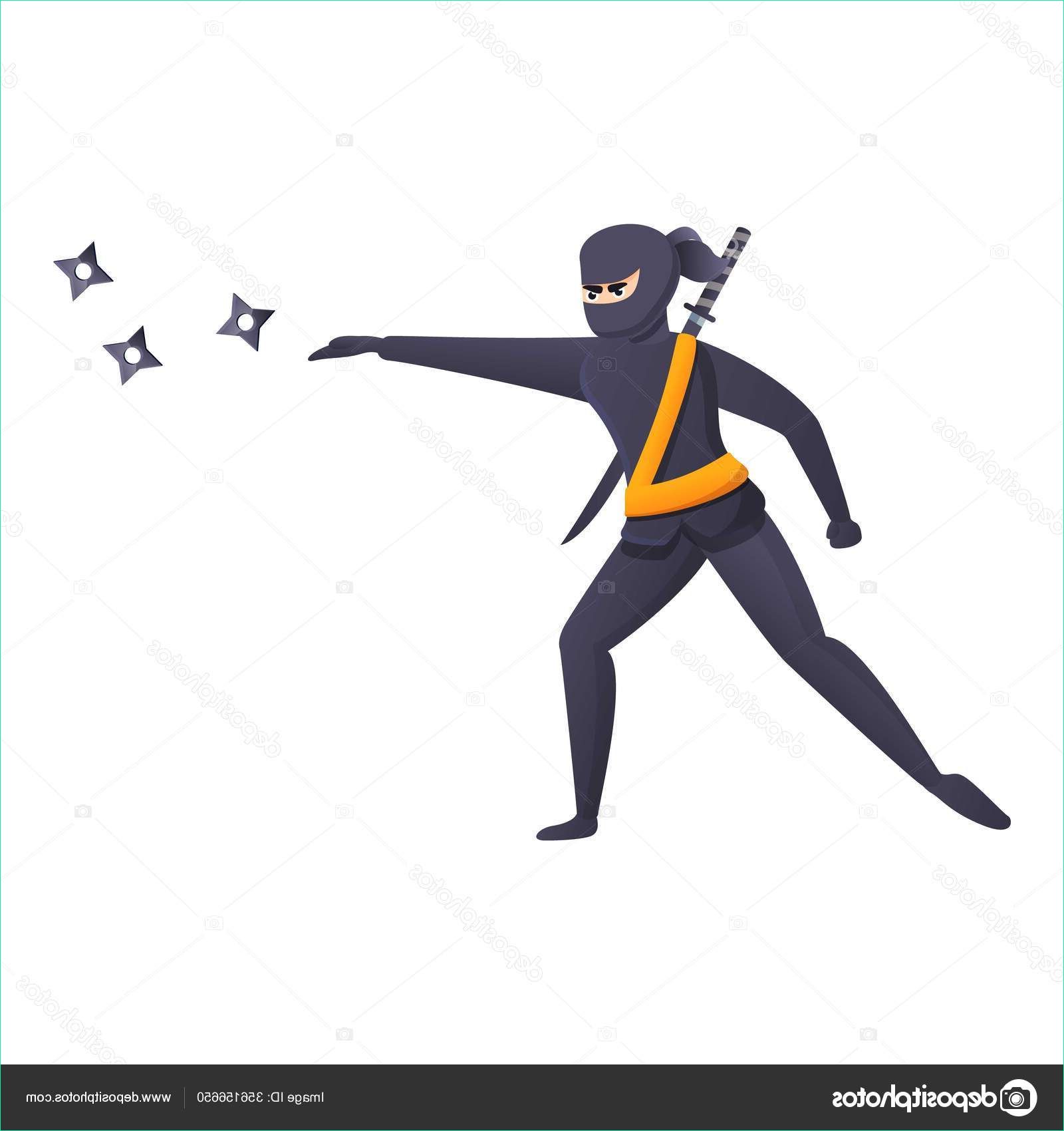 stock illustration ninja throw stars icon cartoon