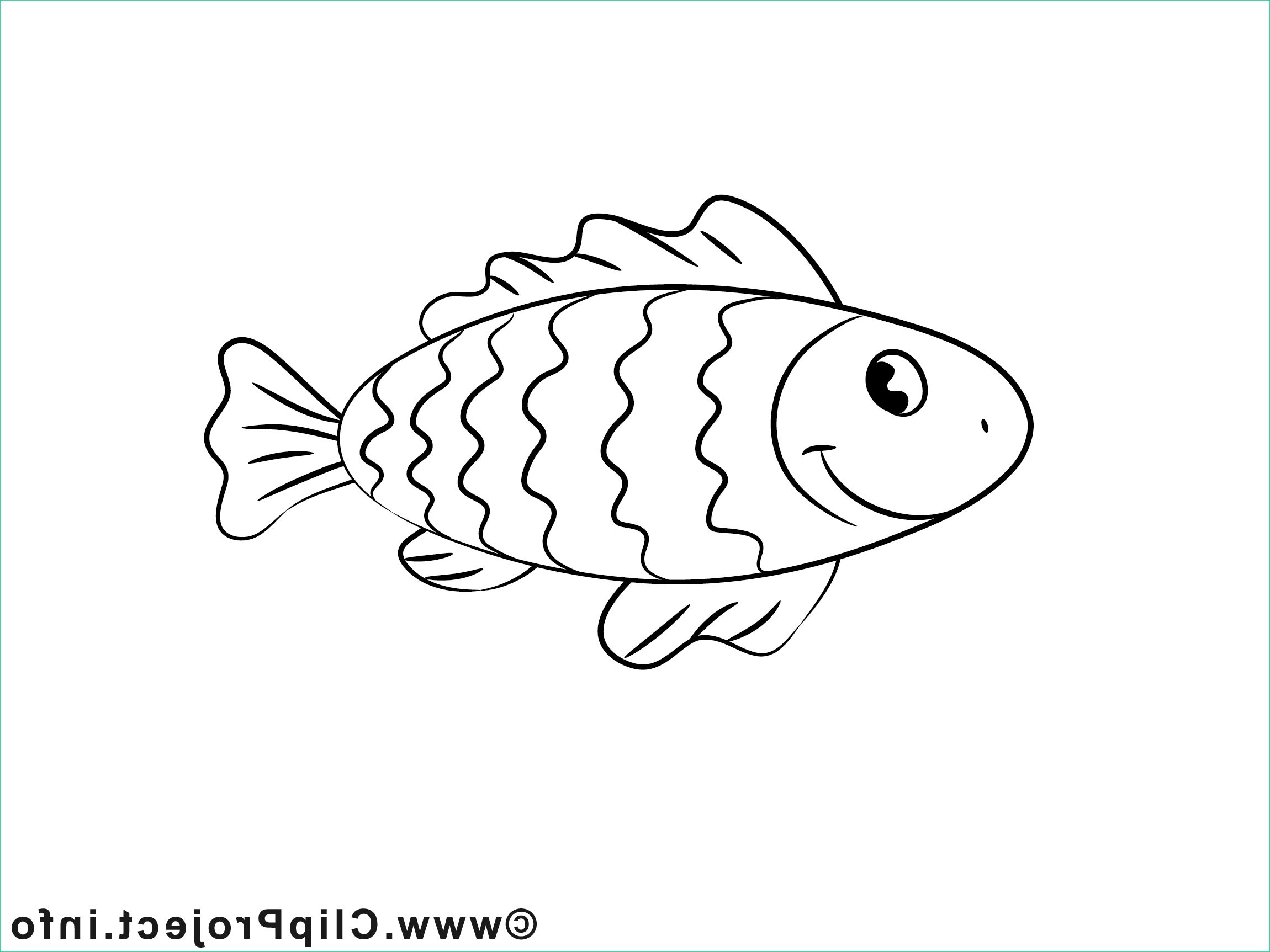 poisson clipart – animal dessins à colorier 9863
