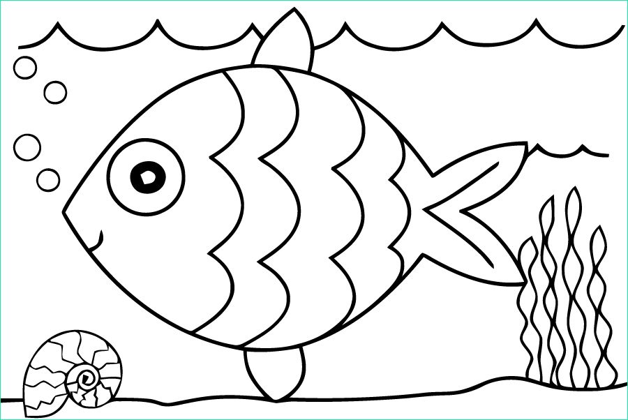 image de poisson a colorier
