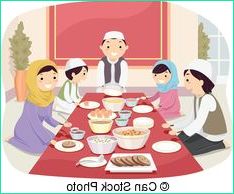 maison dîner musulman manger famille