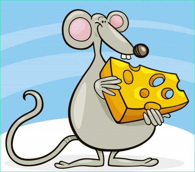 souris dessin anime au fromage