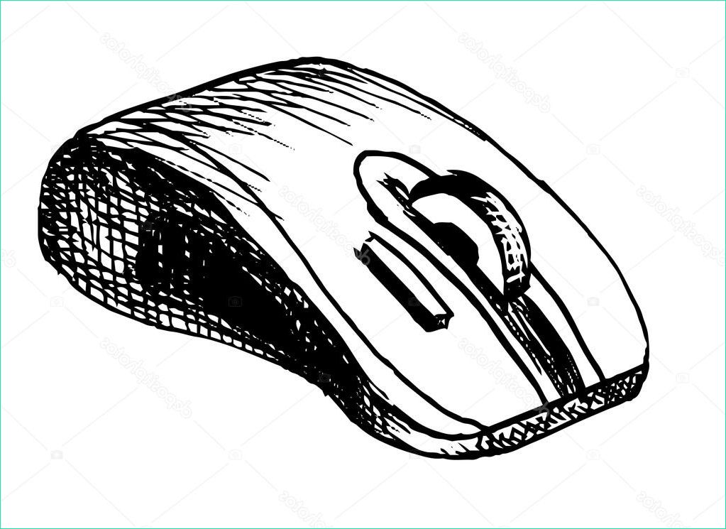 stock illustration cartoon puter mouse