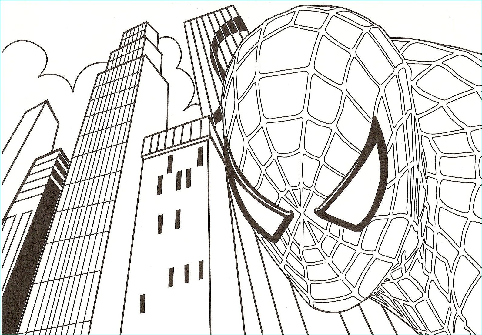 spiderman coloriage facile