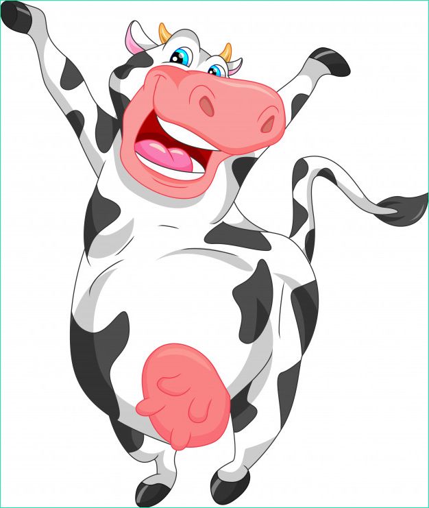 dessin anime mignon vache