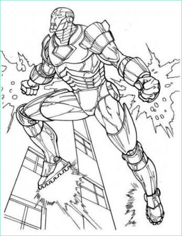 amazing iron man in the avengers coloring page