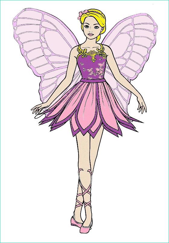 coloriage barbie mariposa