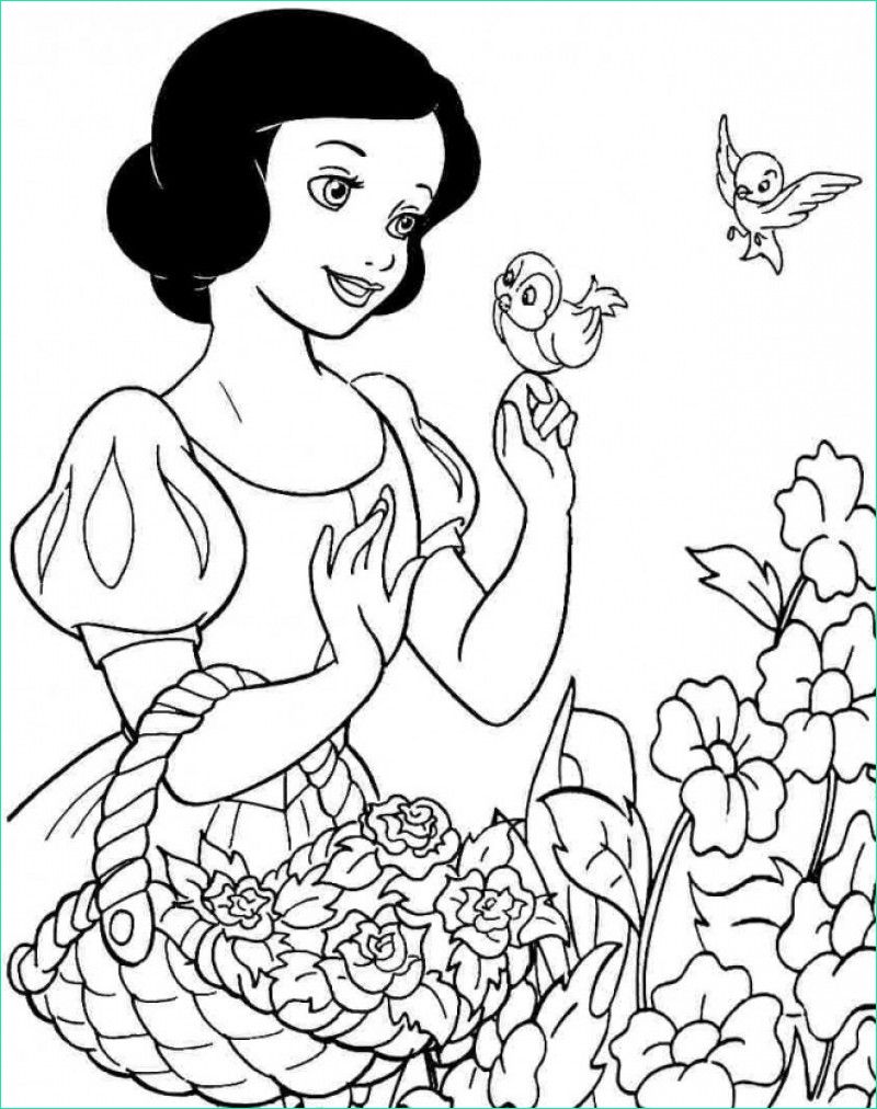 coloriage blanche neige 7