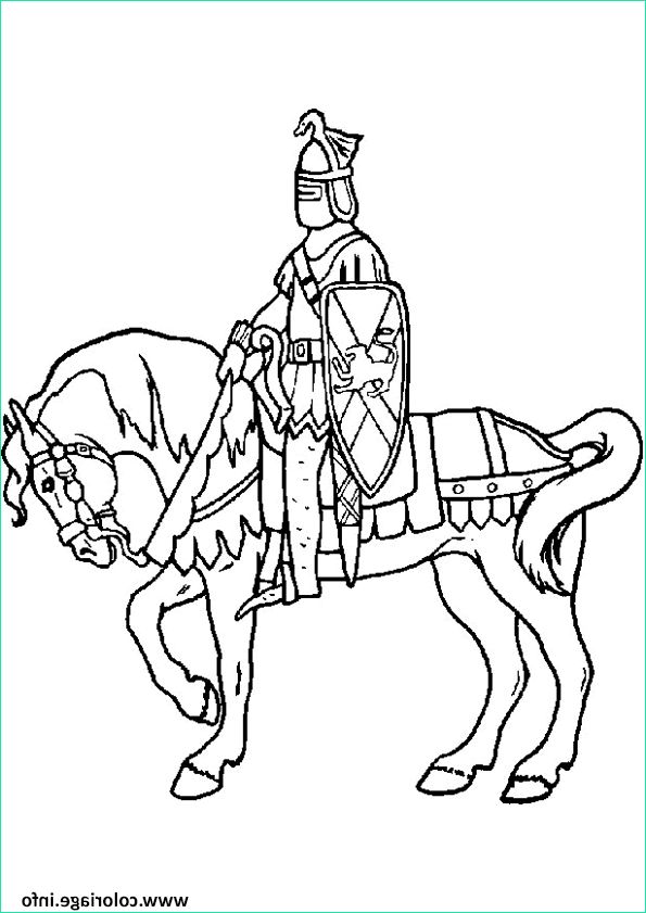 chevalier cheval enfant coloriage dessin