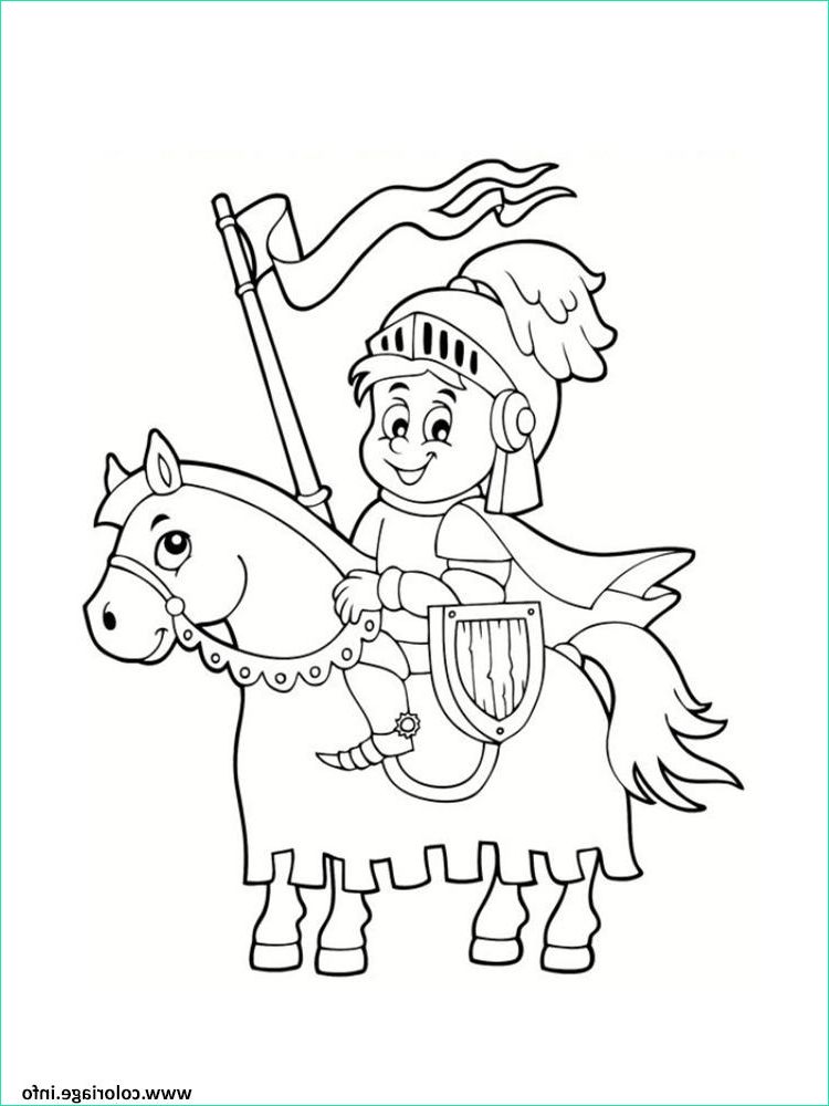 chevalier cheval coloriage dessin