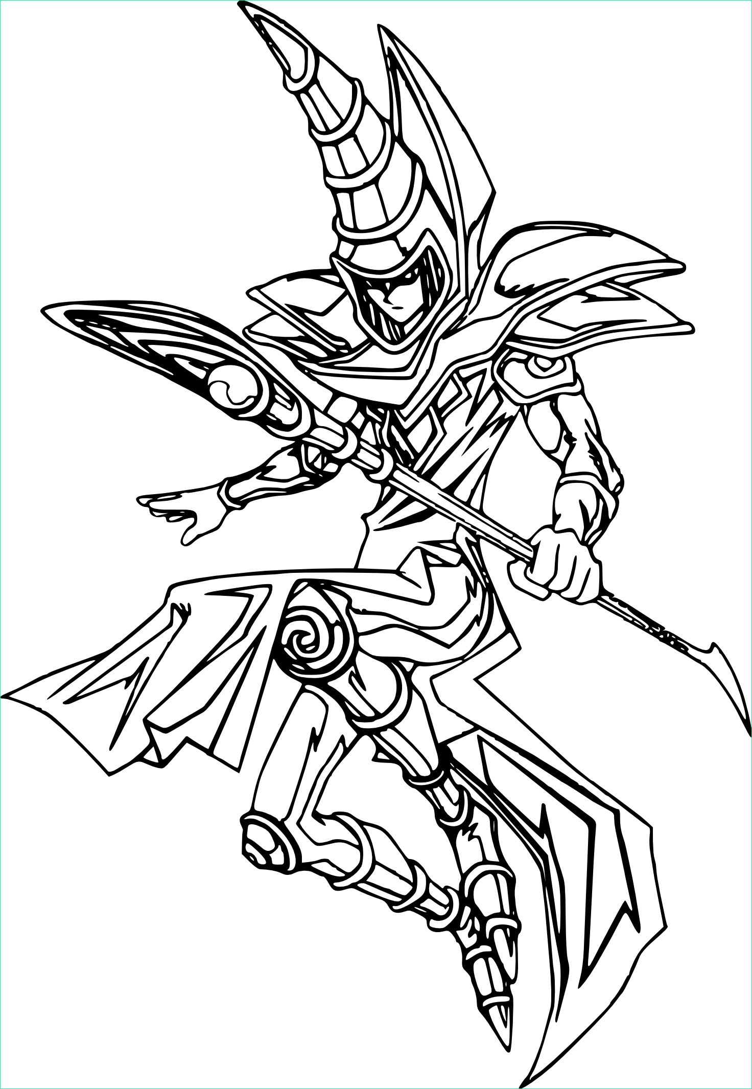 coloriage chevalier yu gi oh