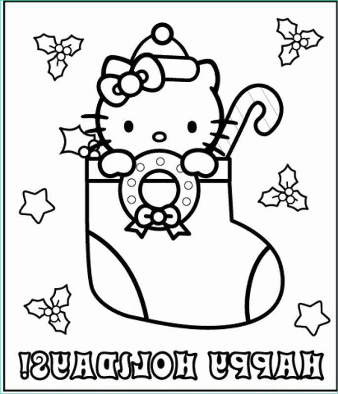 christmas kitty coloring pages fresh coloriage hello kitty noel en hiver dessin gratuit a imprimer