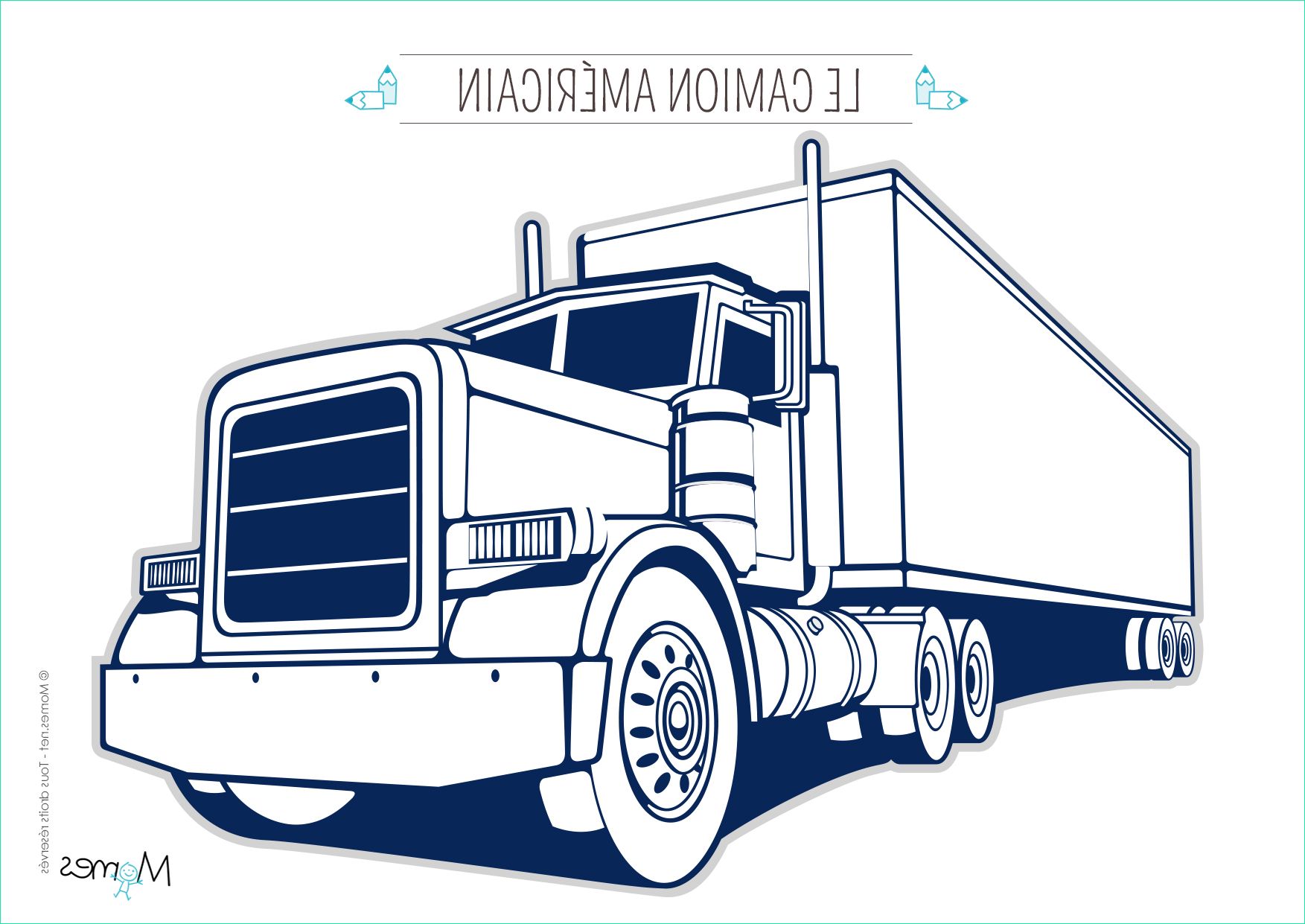 Coloriage camion 2