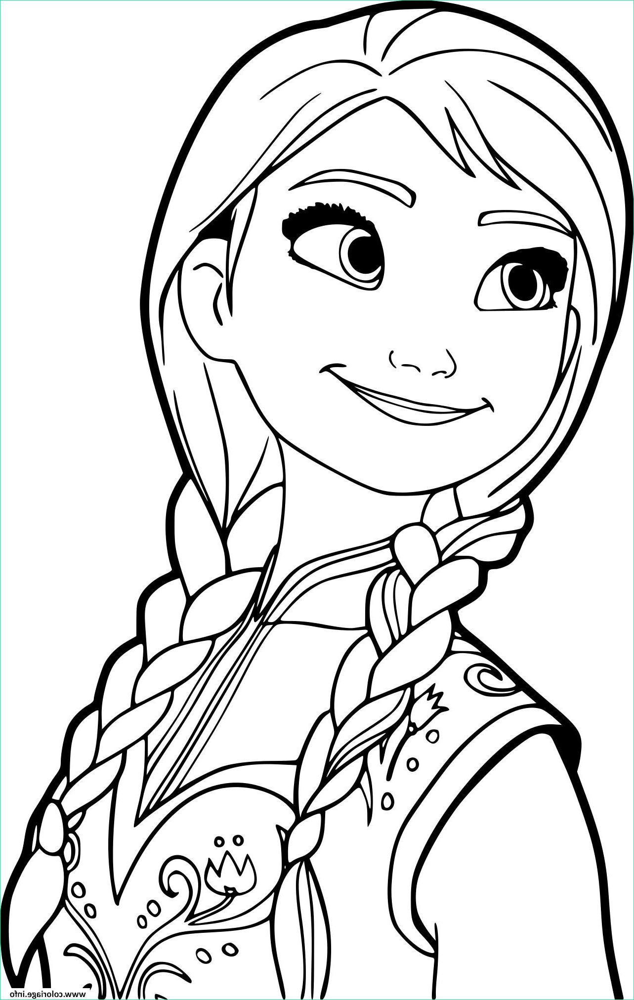 princesse anna de la reine des neiges 2 coloriage dessin