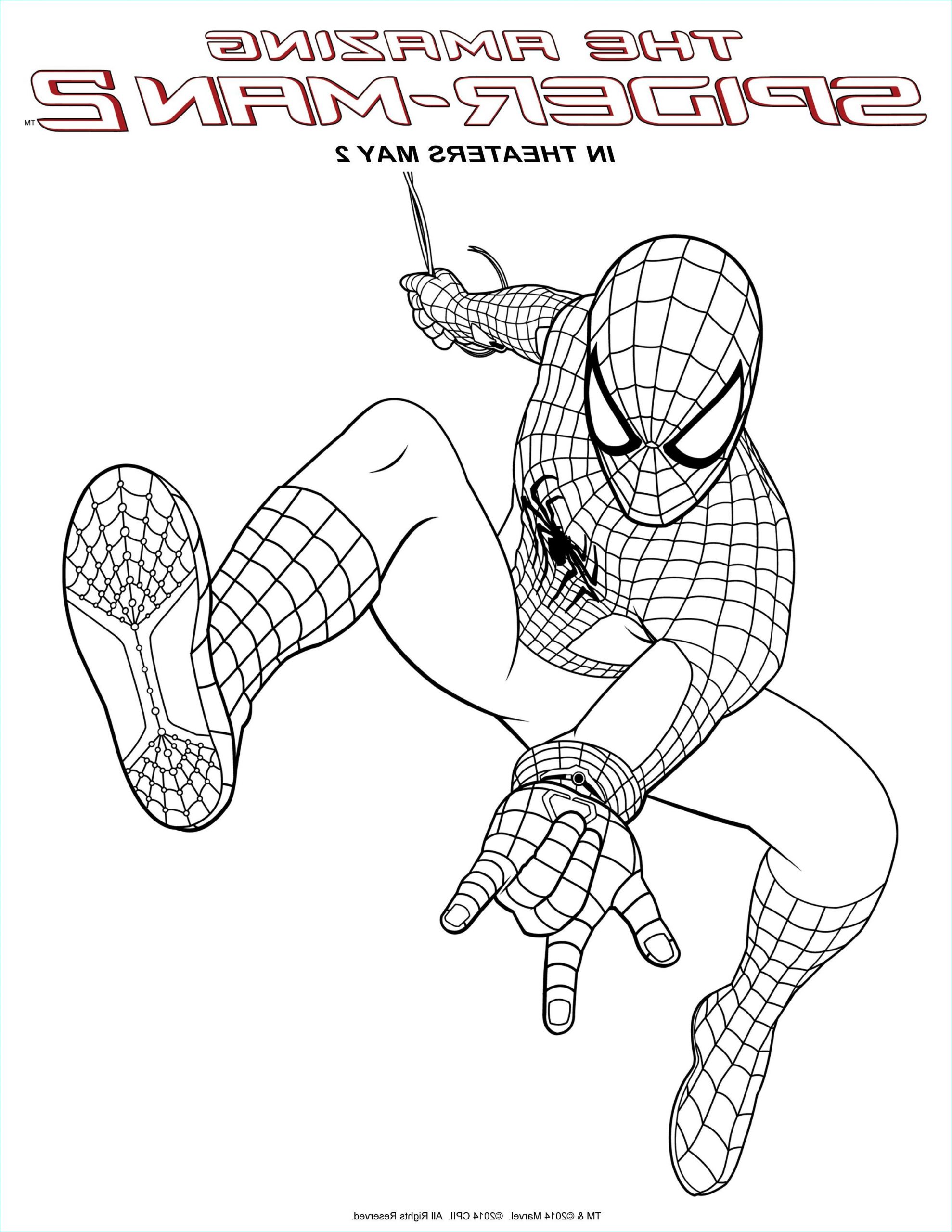 dessin a imprimer the amazing spider man