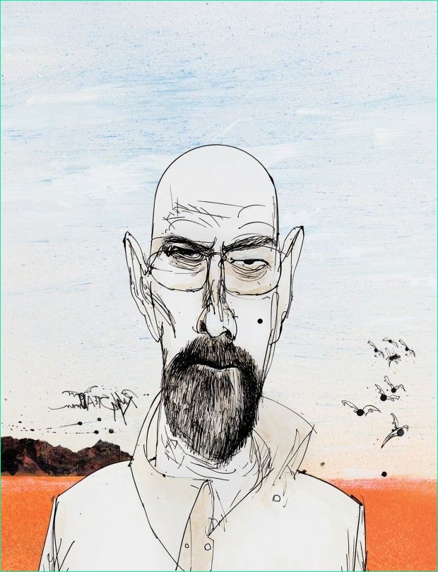 ralph steadmans drawings of breaking bad characters are brilliantly unhinged