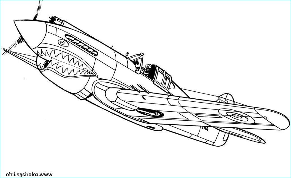 avion de guerre 10 coloriage dessin