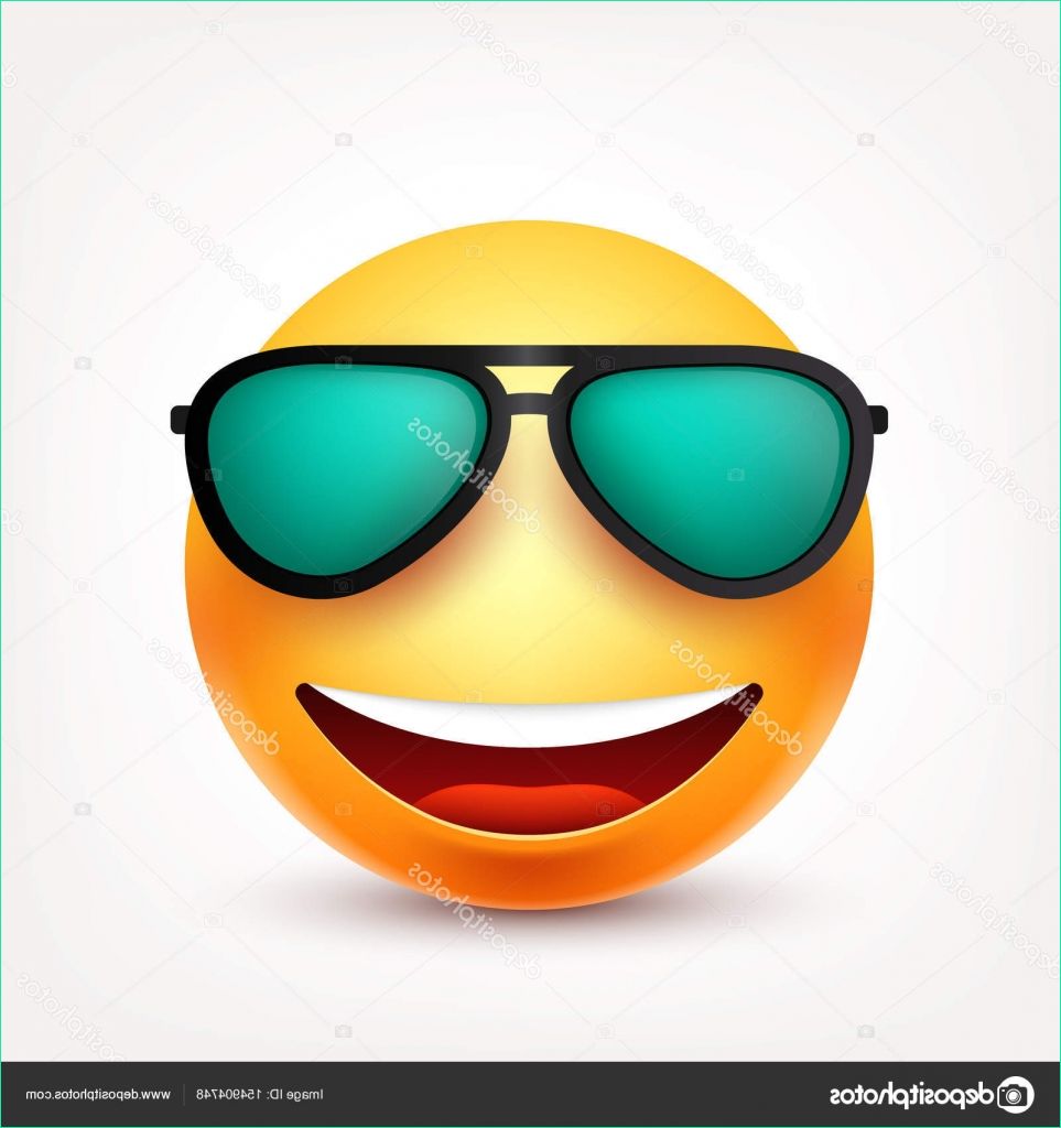 stock illustration smiley with glassessmiling emoticon yellow
