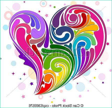 heart shaped rainbow