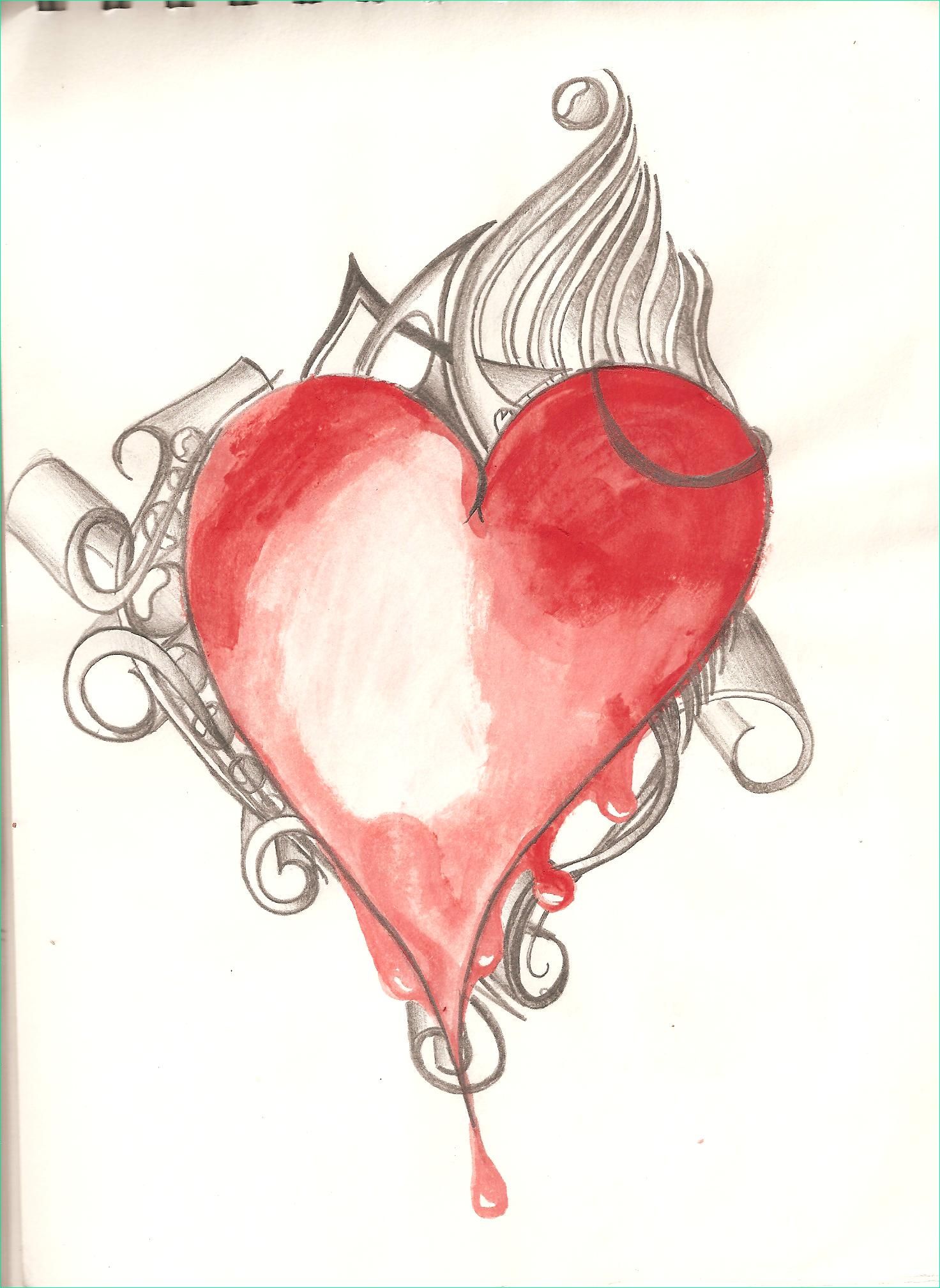 dessin tribal de coeur