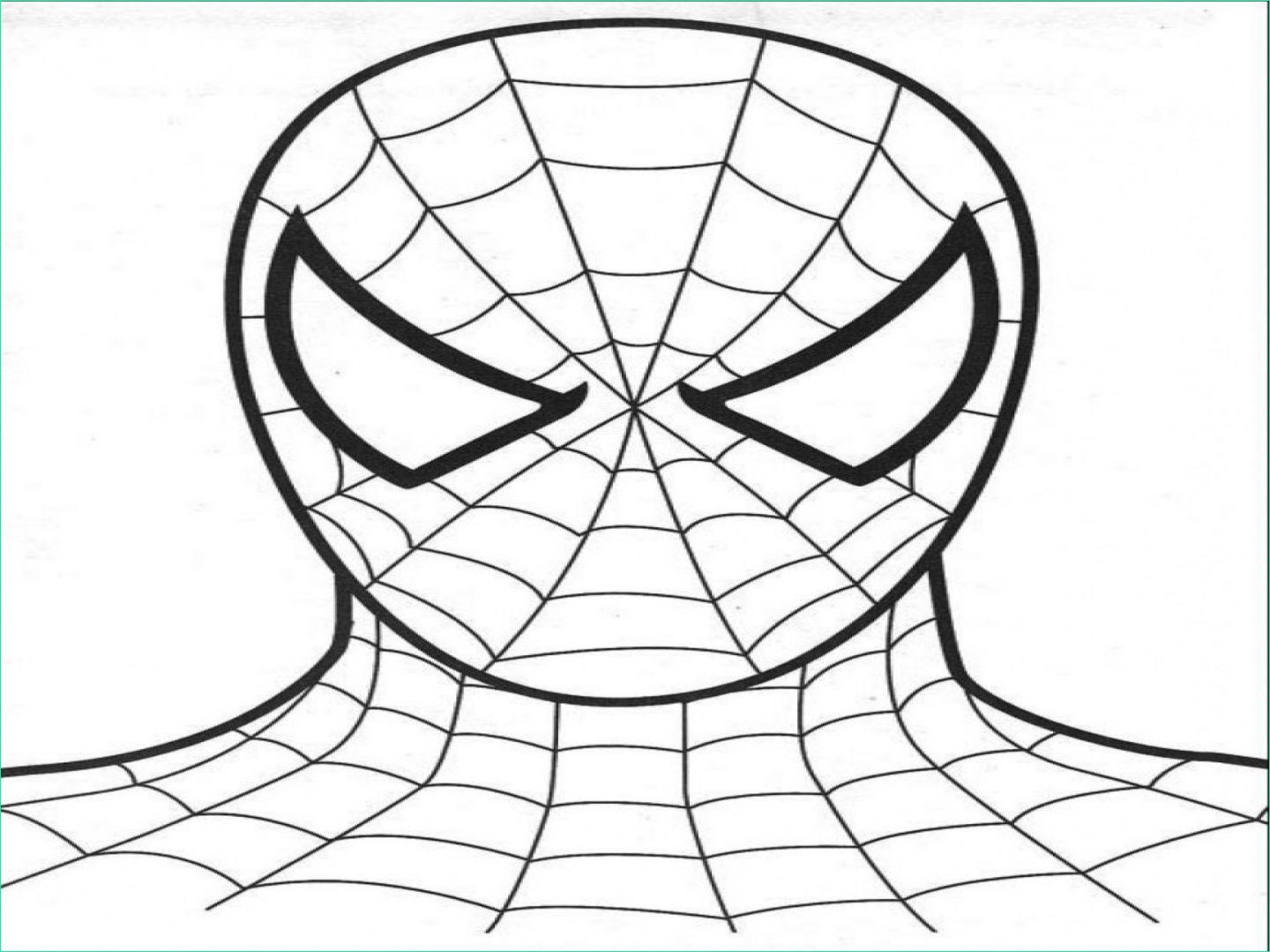 spiderman face drawing