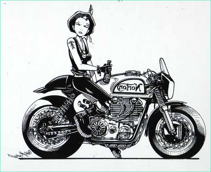 tankgirl dessin moto