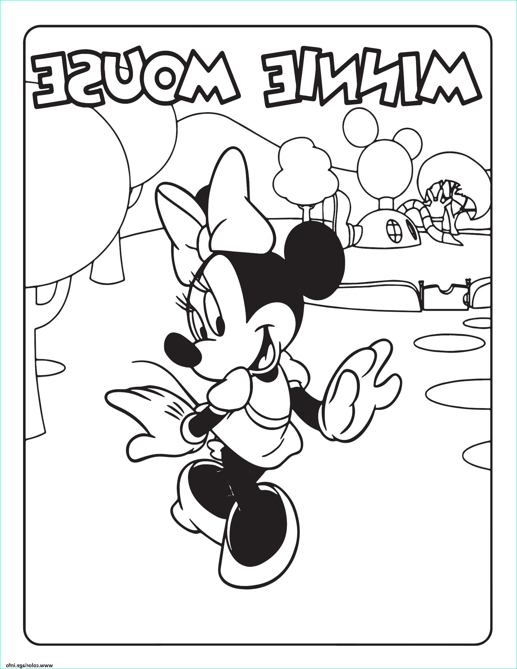 minnie mouse coloriage dessin