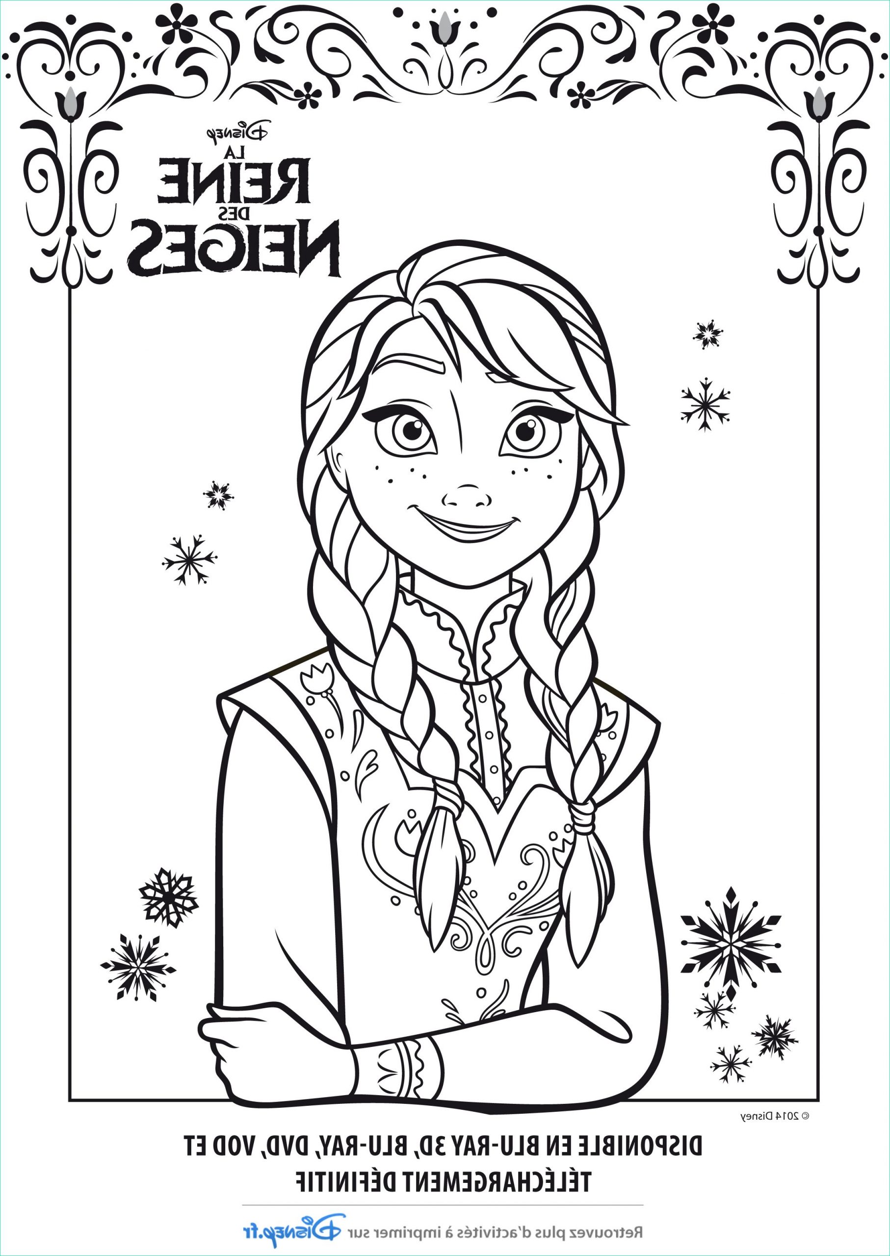 dessin la reine des neiges imprimer gratuit