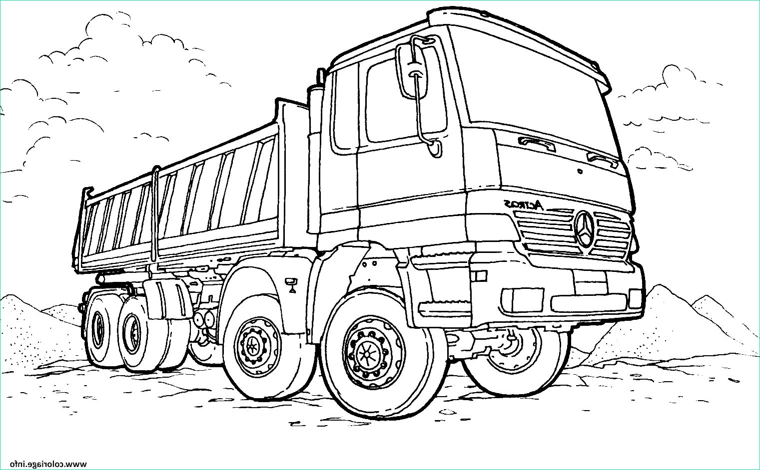 mercedes camion coloriage dessin