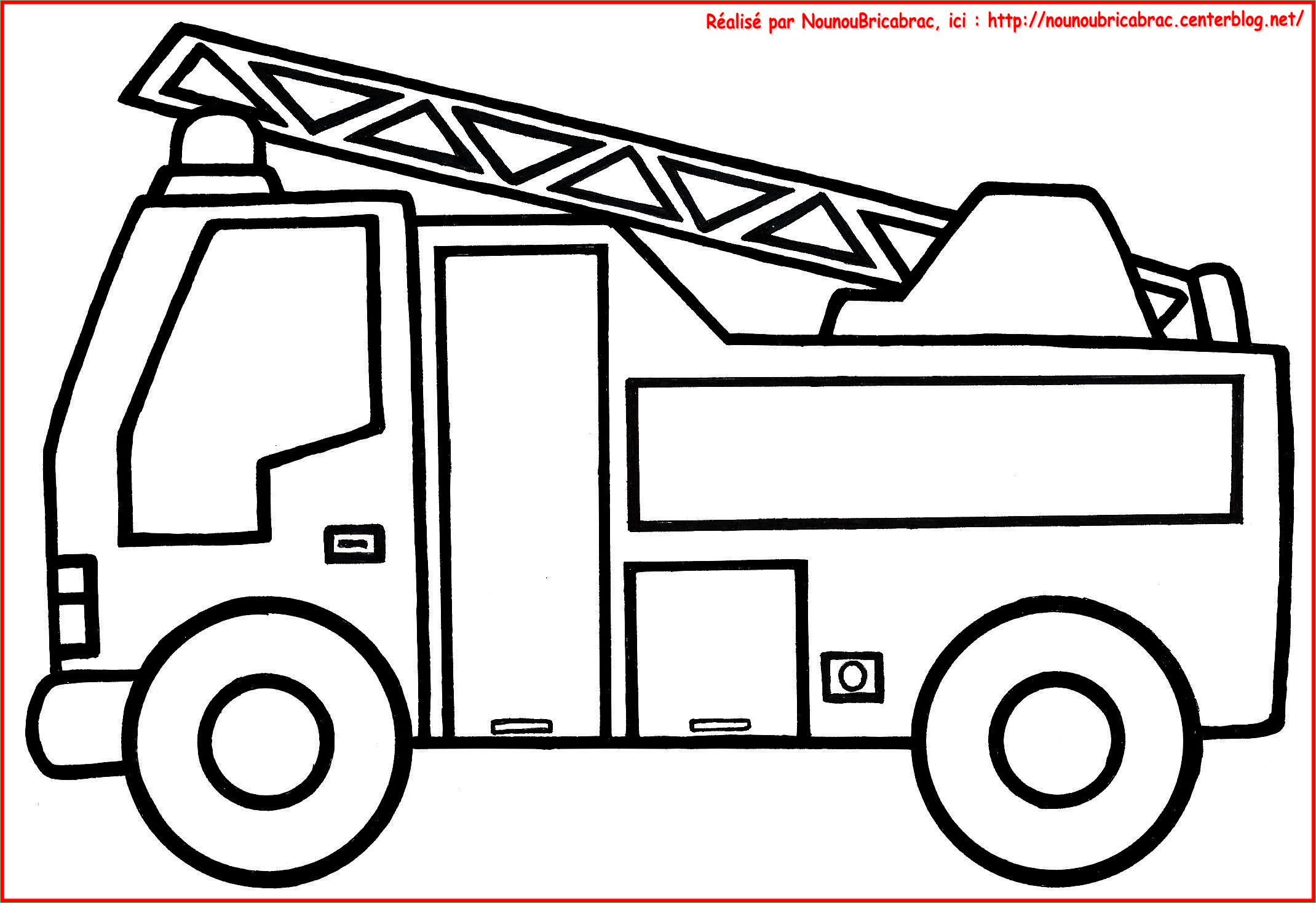 dessin camion de pompier cool photographie camion de pompier a colorier