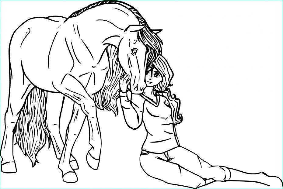 cheval avec fille