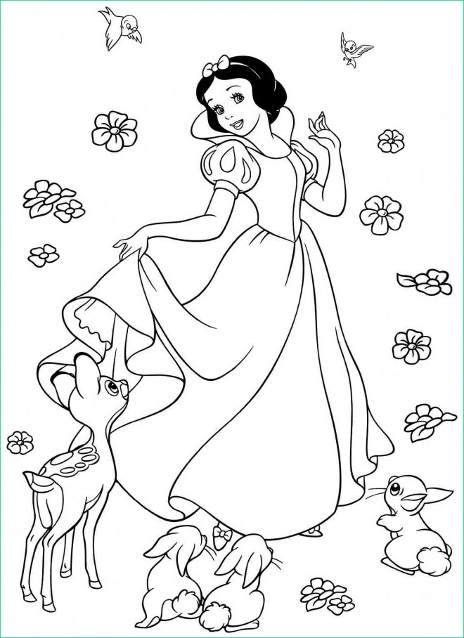 coloriage blanche neige 4
