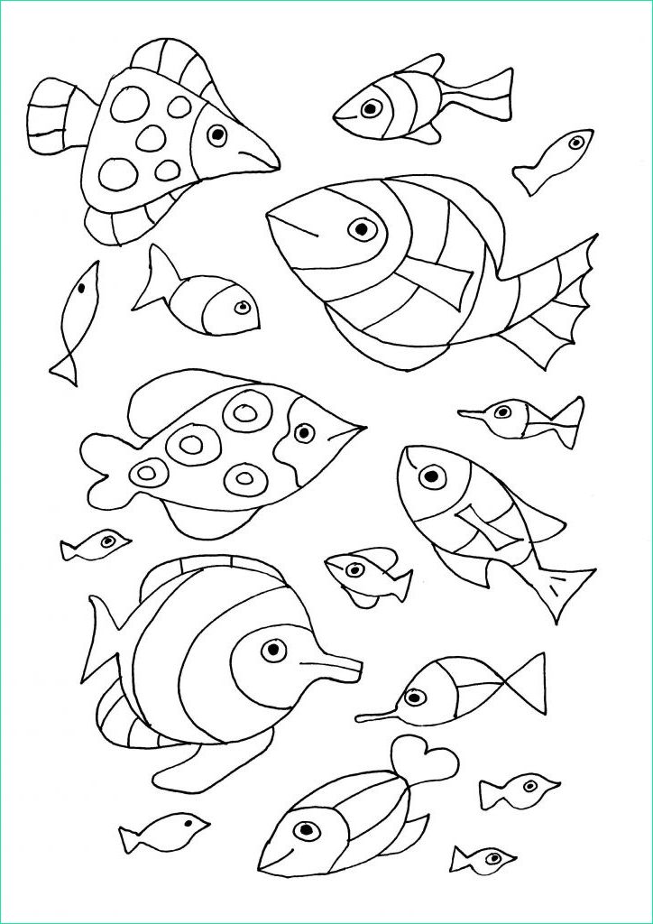 dessin de poisson a imprimer inspirant photos gratuit poissons coloriage de poissons coloriages pour