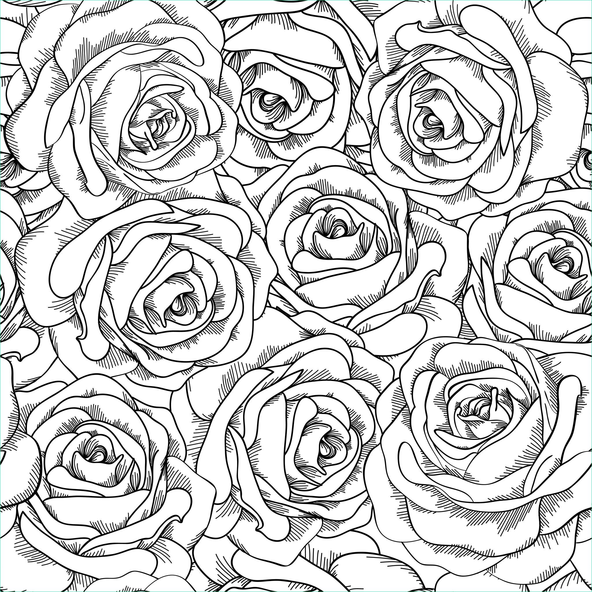fleurs coloriage rose a imprimer