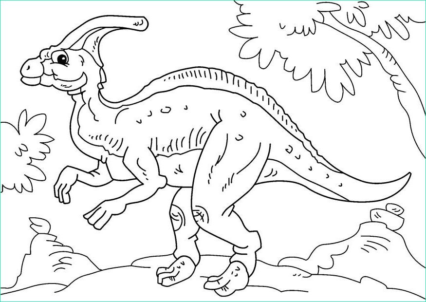 coloriage dinosaure parasaurolophus i