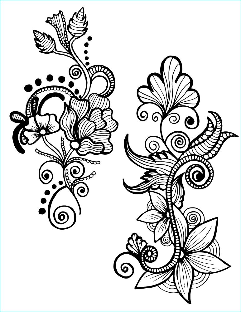 zendoodle delicates fleurs imprimer dessin adulte